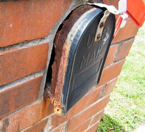 replacing mailbox in brick stand